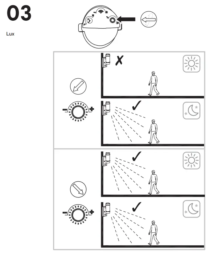 SCREWFIX 6213R Outdoor Up and Down Wall Light with PIR Sensor Stainless Steel - fig 20
