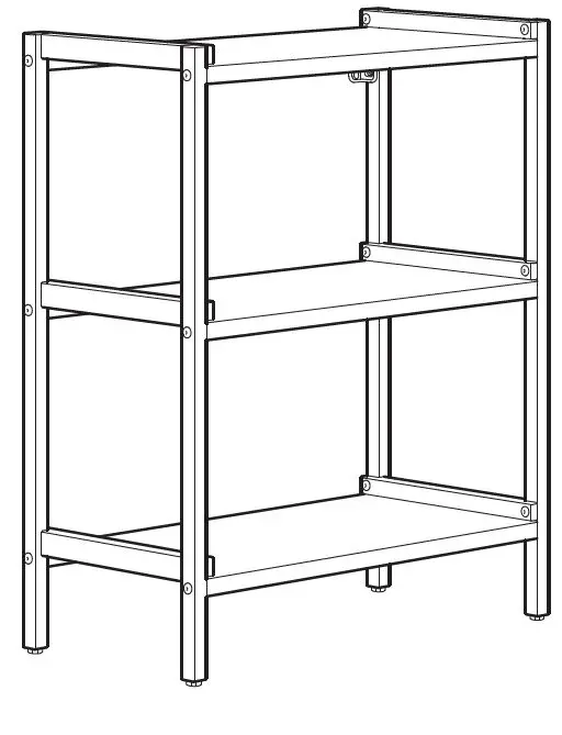 IKEA 104.878.16 EKENABBEN Open Shelving Unit Aspen