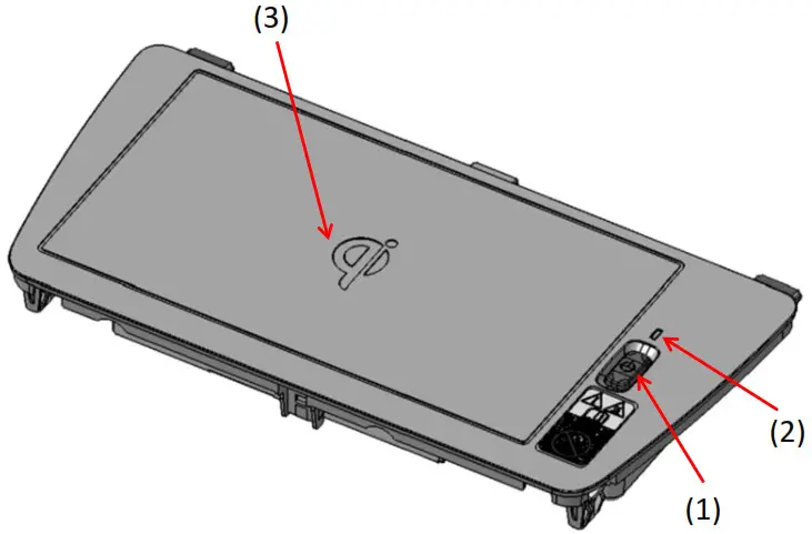 Panasonic 932AF2201 Wireless Charger for Mobile Phone - Lighting conditions of operation indicator light
