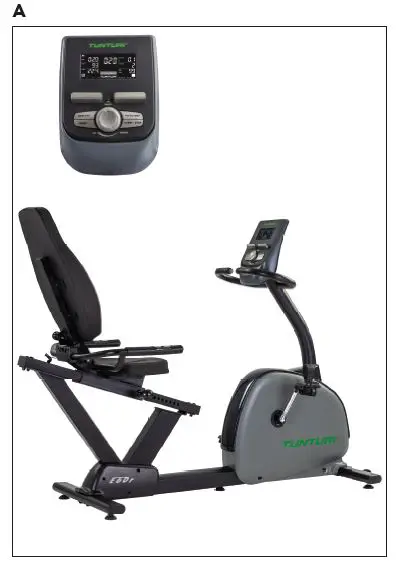TUNTURI E60-R Recumbent Exercise Bike Instruction Fig1