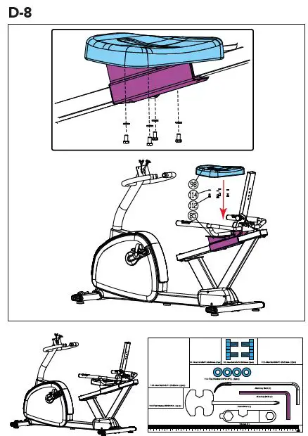 TUNTURI E60-R Recumbent Exercise Bike Instruction Fig12