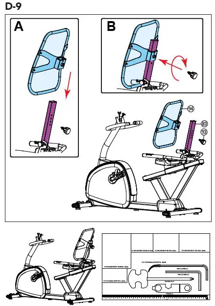 TUNTURI E60-R Recumbent Exercise Bike Instruction Fig13