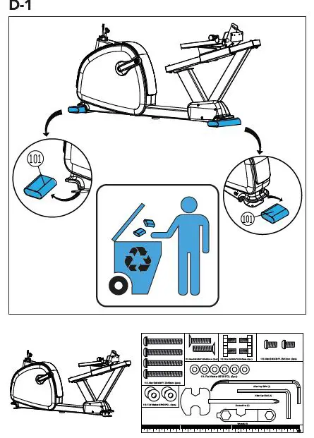 TUNTURI E60-R Recumbent Exercise Bike Instruction Fig5