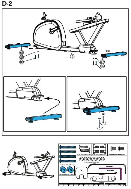 TUNTURI E60-R Recumbent Exercise Bike Instruction Fig6