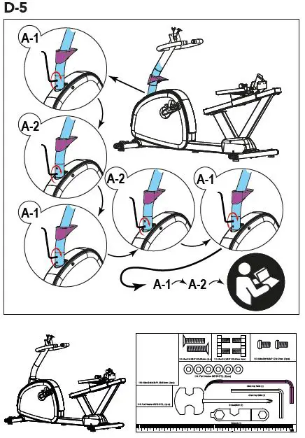 TUNTURI E60-R Recumbent Exercise Bike Instruction Fig9