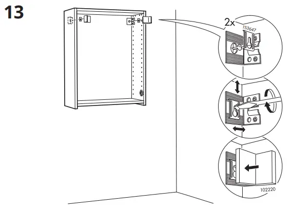 IKEA 202 051 71 LILLÅNGEN Mirror Cabinet - parts 13