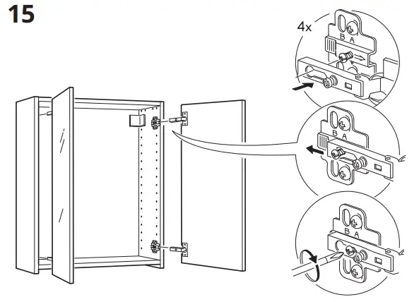 IKEA 202 051 71 LILLÅNGEN Mirror Cabinet - parts 15