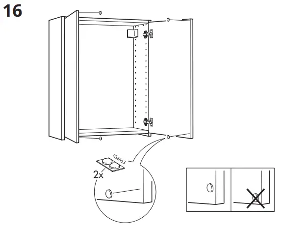 IKEA 202 051 71 LILLÅNGEN Mirror Cabinet - parts 16