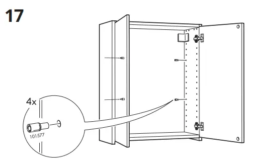 IKEA 202 051 71 LILLÅNGEN Mirror Cabinet - parts 17