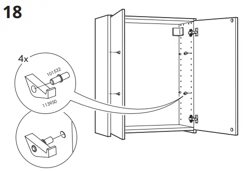 IKEA 202 051 71 LILLÅNGEN Mirror Cabinet - parts 18