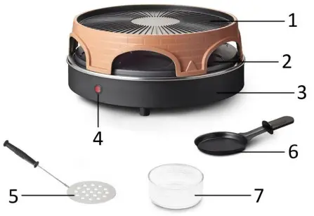 emerio PO-113255.5 Pizza Oven - PARTS DESCRIPTION