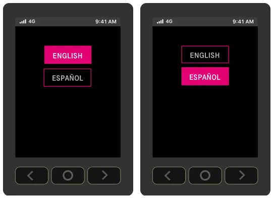 T-Mobile KVD21 5G Home Internet Gateway User Guide - From the Language screen, choose English or Español