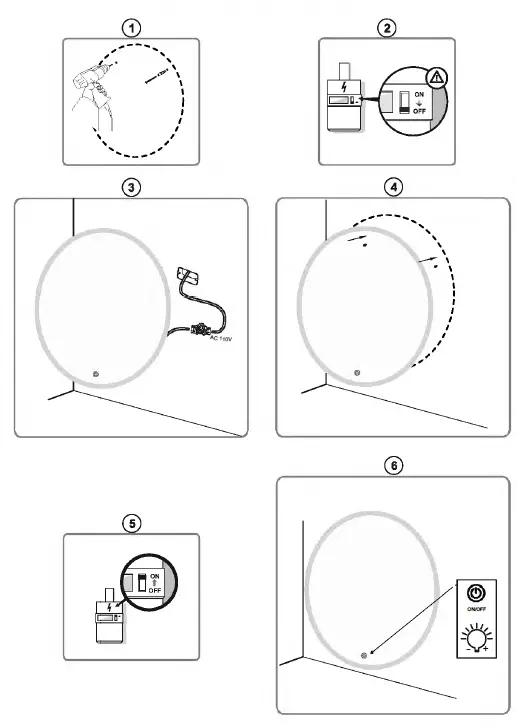 KINWELL-UCM3051-70-Frameless-Round-LED-Light-Bathroom-Vanity-Mirror-fig-1