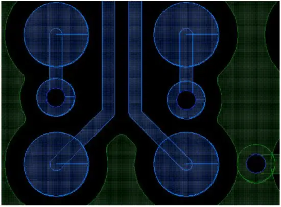 Vias placed between Pads