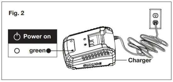 SNOW JOE 24V SS13 Cordless Snow Shovel - Charging the Battery 2