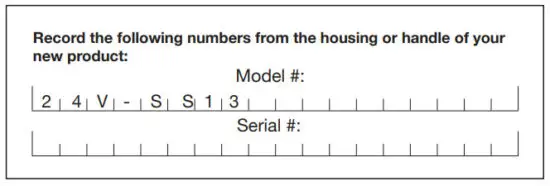 SNOW JOE 24V SS13 Cordless Snow Shovel - Model and Serial Numbers