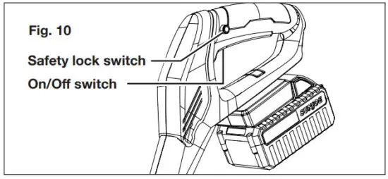 SNOW JOE 24V SS13 Cordless Snow Shovel - Starting the Machine 2