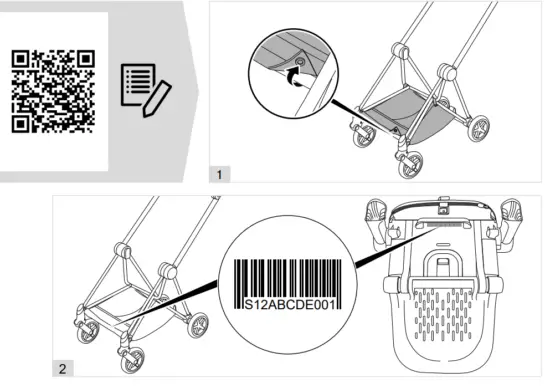 cybex D0122 Mios Frame and Seat - fig2