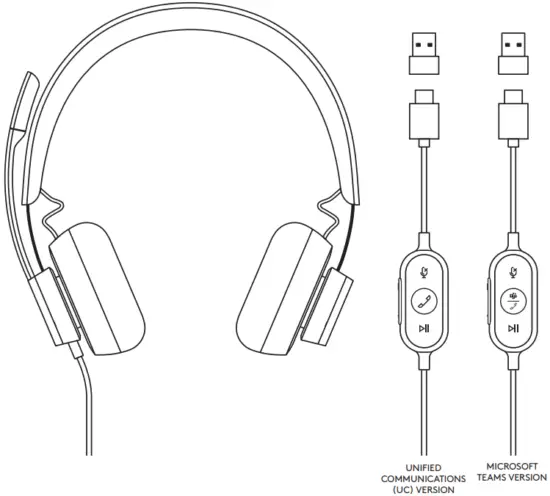 logitech 981 000876 Zone Wired On Ear Headset