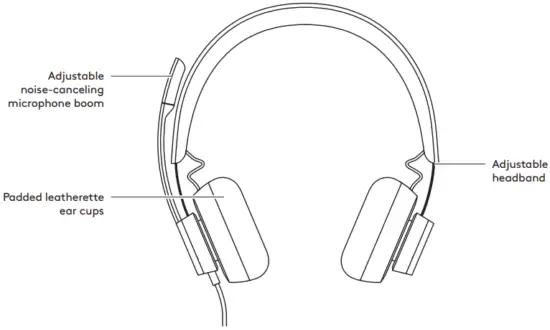 logitech 981 000876 Zone Wired On Ear Headset - FIG 1