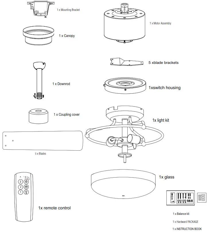 Parrot Uncle F6286 Ceiling Fan - fig 2