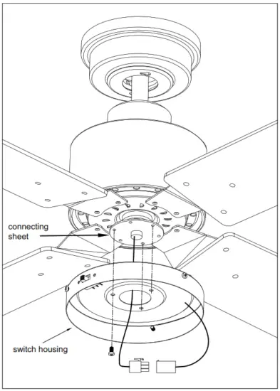 Parrot Uncle F6286 Ceiling Fan - switch