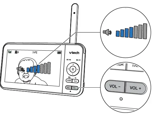 Adjust parent unit volume