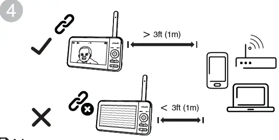 Positioning the baby monitor 04