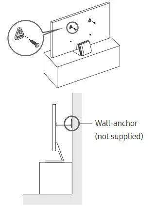 SAMSUNG 85qn900b QLED 8K Smart TV - Preventing the TV from falling