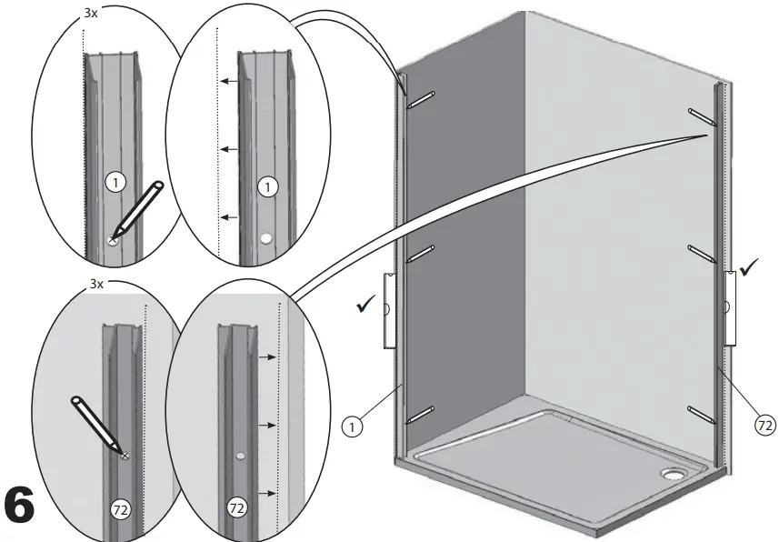 RAVAK 10PS-80-90-100cm shower enclosure-fig7