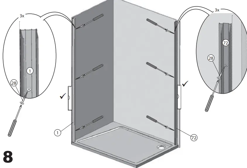 RAVAK 10PS-80-90-100cm shower enclosure-fig9