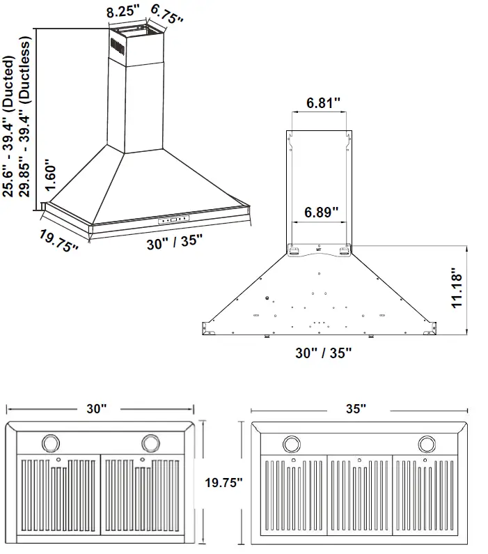 COSMO COS-63175 30 Inch Ducted Wall Mount Range Hood-1
