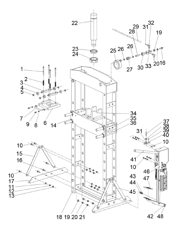 Clarke-CSA30FPB-30-Tonne-Hydraulic-Press-13