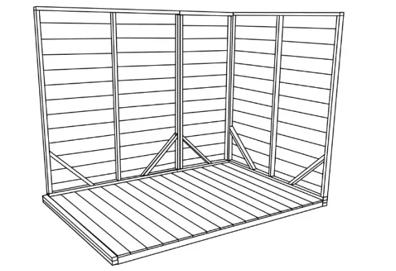 Power 82PPB 8-10ft Pent Bike Shed - Figure 11