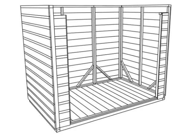 Power 82PPB 8-10ft Pent Bike Shed - Figure 14
