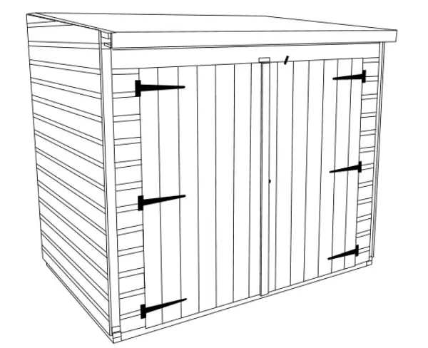 Power 82PPB 8-10ft Pent Bike Shed - Figure 18