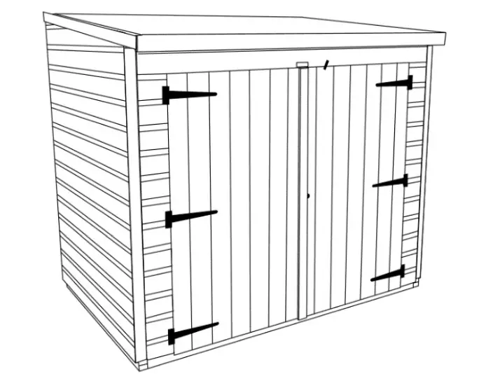 Power 82PPB 8-10ft Pent Bike Shed - Figure 2