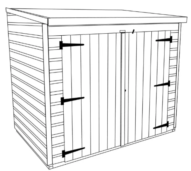 Power 82PPB 8-10ft Pent Bike Shed - Figure 21