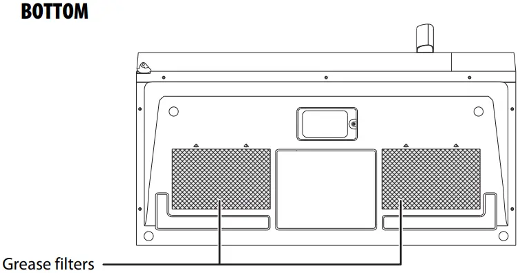 Guangdong Midea Kitchen Appliances Manufacturing EM048K6BY P1 1 7 Cu Ft Over the Range Microwave - BOTTOM