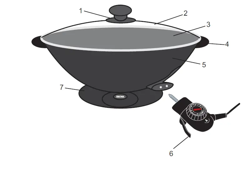 AROMA AEW-316 Heavy Duty Electric Wok-2