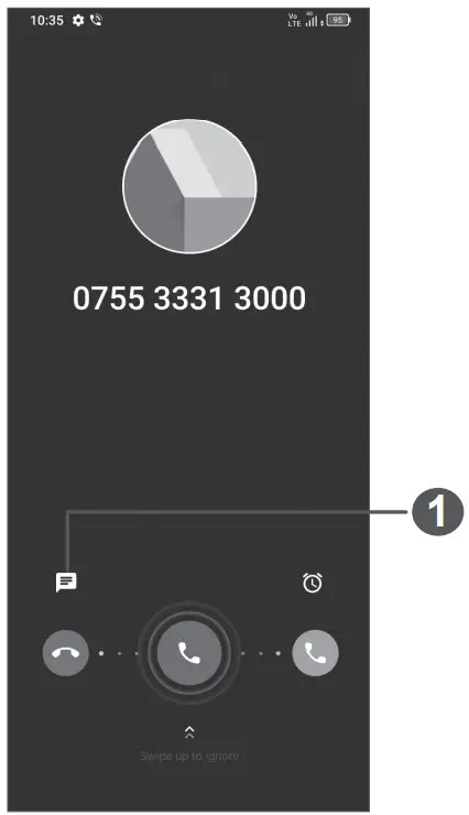 alcatel 1 SE LITE Smartphone - Answering