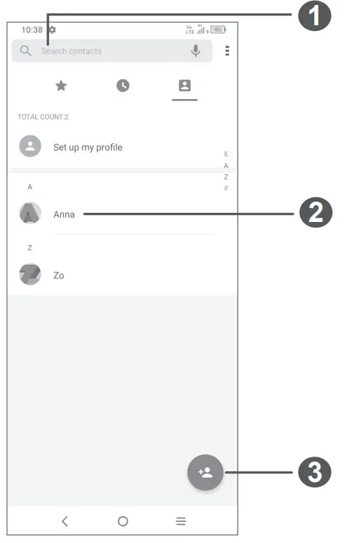 alcatel 1 SE LITE Smartphone - Contacts