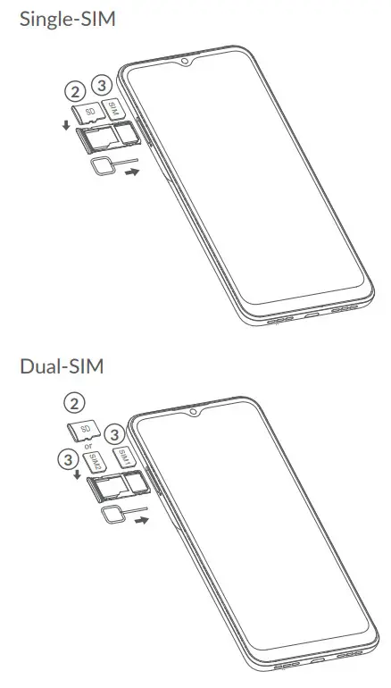 alcatel 1 SE LITE Smartphone - SIM card