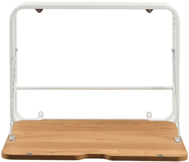 WELWICK DESIGNS HD8687 24 Inch English Oak Wood and Metal Floating Wall Mount Desk