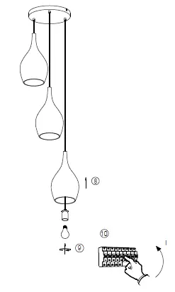 Paul-Neuhaus-3-Flames-LED-Pendant-Light-FIG-4