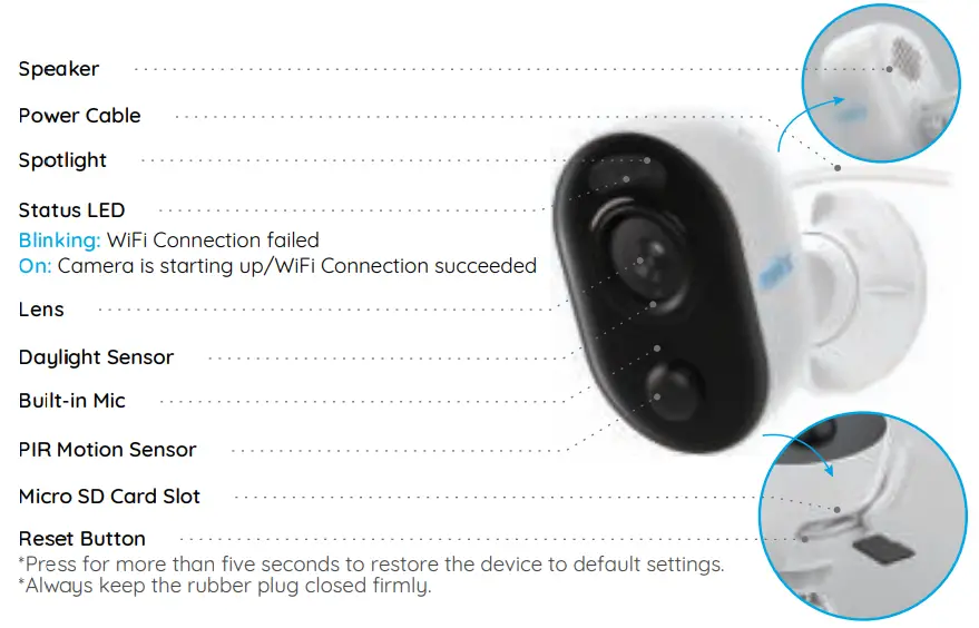 reolink Lumus Outdoor WiFi Security Camera with Spotlight - fig 2