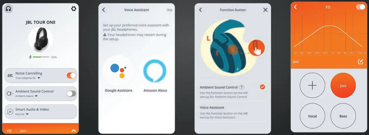 JBL TOUR ONE Wireless Over Ear Noise Cancelling Headphones - fig5