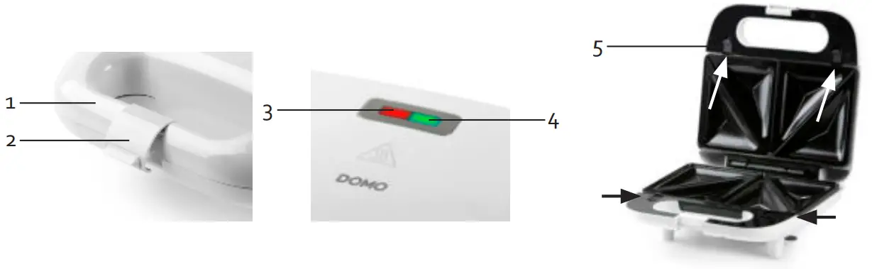 DOMO DO1090C 3 in 1 Snack Maker-fig2