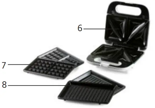 DOMO DO1090C 3 in 1 Snack Maker-fig3