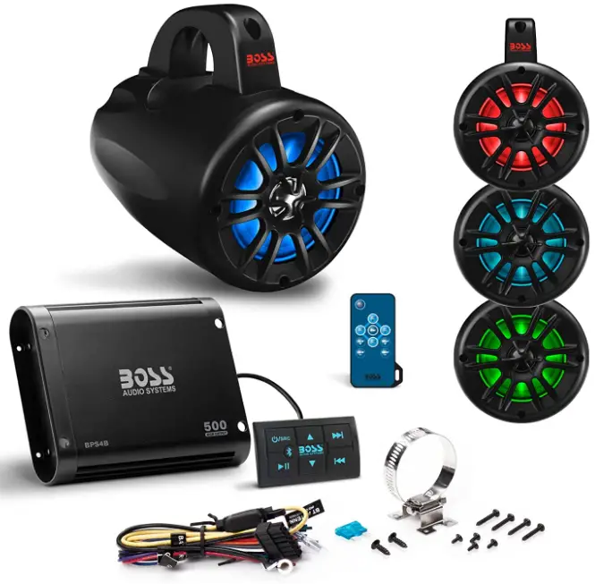 Boss-UNI4RGB-ATV-UTV-Marine-Audio-Stereo-System-fig-1